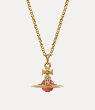 Vivienne Westwood New Tiny Orb Pendant Necklace Gold Cubic Zirconia Women