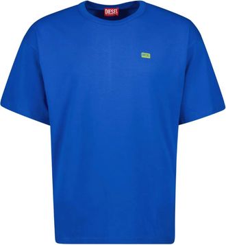 Diesel logo-print T-shirt - men - Organic Cotton - S - Blue