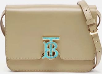Burberry Pre-owned Cross Body Bags, female, Beige, Size: ONE SIZE Pre-owned Leather shoulder-bags