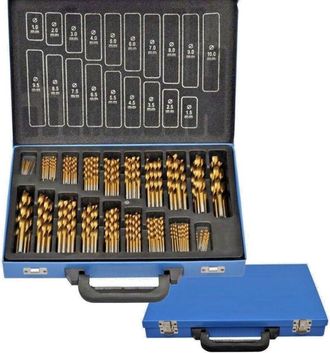 Trade Shop Trade Shop - Set Punte Trapano 170pz Pezzi Titanio Hss Valigetta Metallo 1 10 Mm Ferro Legno