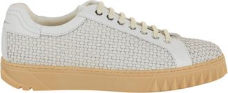 Ferragamo Cube 17 Woven Leather Sneakers