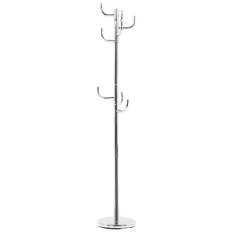 Beliani Beliani - Perchero De Acero Plateado Independiente Pasillo Industrial Glamour Trenton