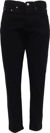 Levi's Slim-Fit Cropped Jeans in Black Cotton