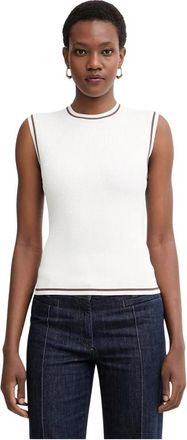 A|X Armani Exchange Viscose Knit Top - Dames - Tops zonder mouwen - Beige - L - Tops