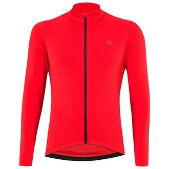 LOEFFLER Bike L/S Jersey Skys Merino Mid Velotrikot f&uuml;r Herren | rot