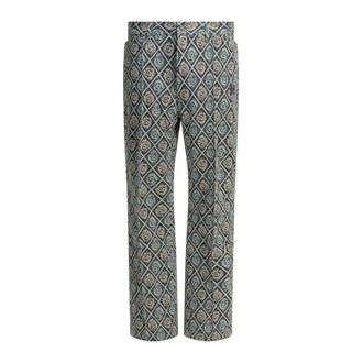 Needles Track Pant - Poly Jacquard - Heren - Wijde Broeken - Veelkleurig - M - Polyester - Broeken