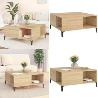 vidaXL Tavolino Salotto Rovere Sonoma 80x80x36,5 cm Legno Multistrato - Tavolino in legno - Tavolino in legno multistrato