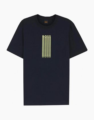 HUGO BOSS Mens Hugo Boss Mens dark Blue Te_Bass T-shirt - Black - Size: 38
