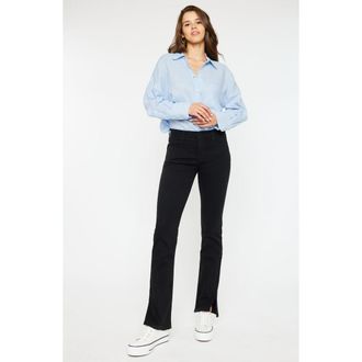 Kancan Mai Mid Rise Y2K Bootcut Jeans in Black at Nordstrom, Size 31
