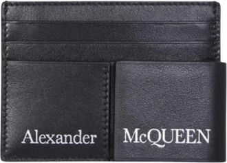 Alexander McQueen Pre-owned Iconisch Logo Kaarthouder - unisex - Vintage Accessoires - Zwart - ONE Size - Leer - Vintage