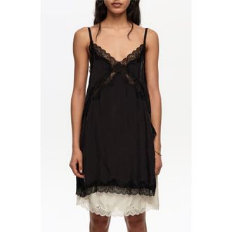 Bimba & Lola Long Lingerie Top in Washed Black at Nordstrom, Size X-Small Eu