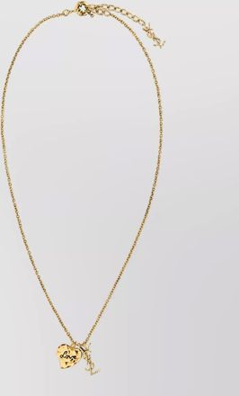Saint Laurent brass heart pendant necklace
