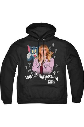 Gildan Tom And Jerry Movie What Is Happening Adult Pull Over Hoodie / Hooded Sweatshirt