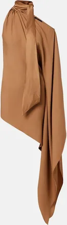 Taller Marmo Atlas asymmetric cr&ecirc;pe cady minidress