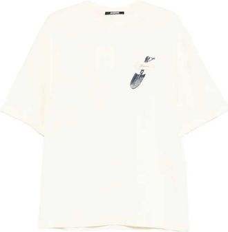 Jacquemus grafisch T-shirt met Pelle-borduurwerk