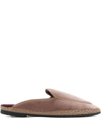Flabelus Bruna piped mules - Brown