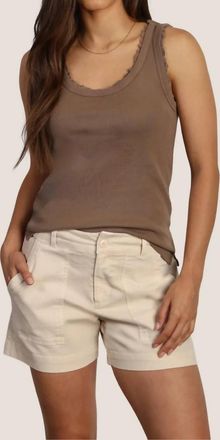Dylan Jade Sleeveless Tank In Light Brown