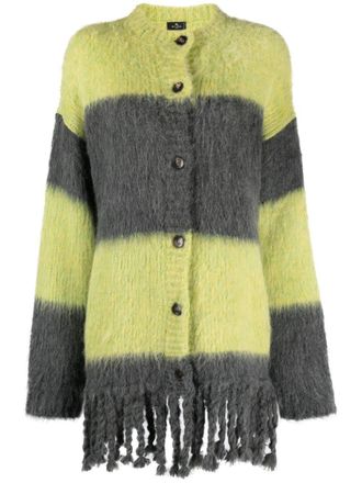 Etro Striped Woll Blend Cardigan
