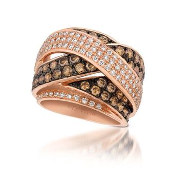 Le Vian Ladies Euphoria Chocolate Rings set in 14K Strawberry Gold