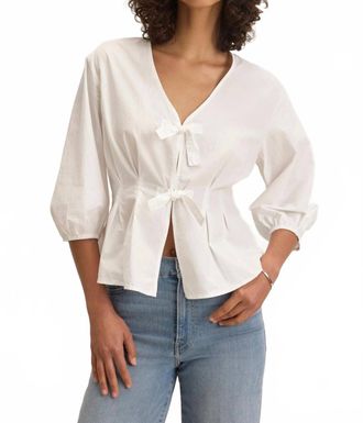 Velvet Riri V-Neck Blouse In White