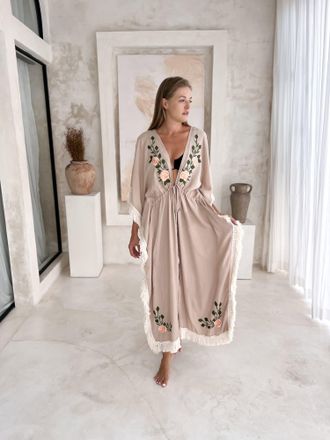 OEM Pareo Largo Mia Beach, Color Beige