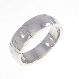 Herm&egrave;s Silver White Gold (18K) Band Ring (Pre-Owned)