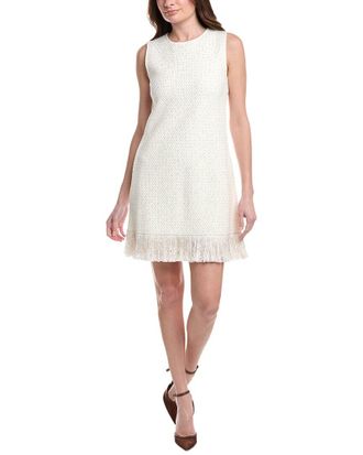 Oscar De La Renta Sequin Tweed A-Line Dress