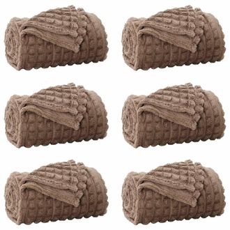 vidaXL Mantitas De Sof&aacute; 6 Pcs Camel 150 X 130 Cm Lana Vidaxl