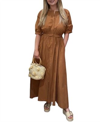 Suncoo Cassie Dress In Tan