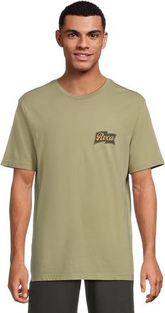Rvca Onshore Short Sleeve Mens T Shirt Ranger Green : XL, Cotton