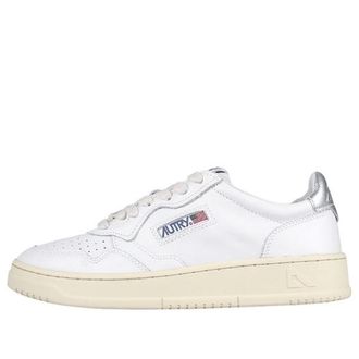 Autry Autry Medalist Leather Low White Silver AULM-LL05