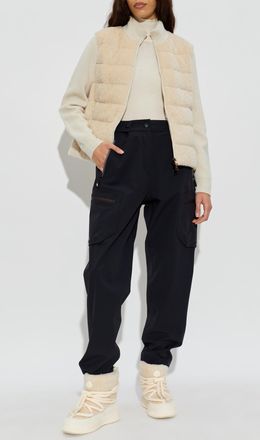 Moncler Jacket With Wool Detailing, Womens, Cream