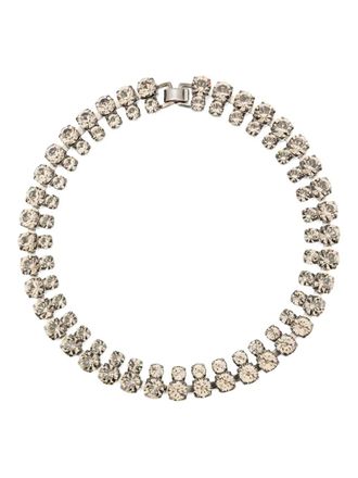 Helene Zubeldia crystal-embellished necklace - women - Crystal/Metal - One Size - Silver