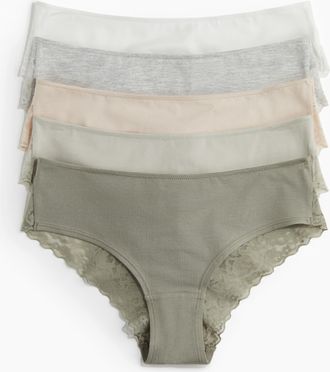 H&M 5er-Pack Hipster - Green