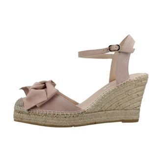 Macarena Denis 13 Espadrilles - Dames - Sleehakken - Roze - 39 EU - Katoen - Schoenen