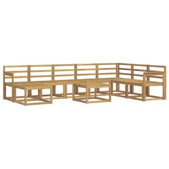 vidaXL Conjunto De Sof&aacute;s De Exterior 9 Pcs Blanco Vidaxl