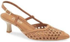 Paul Green Amica Slingback Pointed Toe Pump in Sisal Diva Combo at Nordstrom Rack, Size 9.5Us / 7Uk