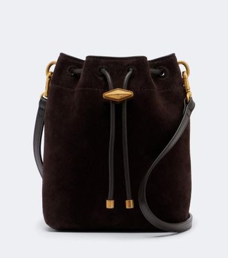 Jimmy Choo London Bon Bon Small suede bucket bag