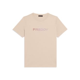 Freddy T-shirt Comfort Fit con Logo FREDDY e Slogan Time Shine