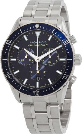 Movado Heritage Chronograph Quartz Blue Dial Mens Watch 3650124