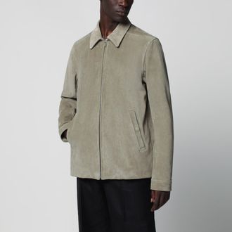 Rick Owens Giacca Brad in camoscio color perla