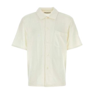 Our Legacy Short Sleeve Shirts, male, White, Size: L Box Shirt Shortsleeve