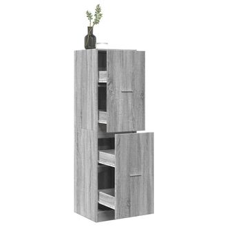 Berkfield Home Apothecary Cabinet&not;Grey Sonoma 40x41x144.5 cm Engineered Wood in Grey