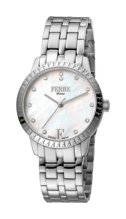 Gianfranco Ferre Womens Ladies White Mother of Pearl Dial Stainless Steel Watch - Silver - One Size