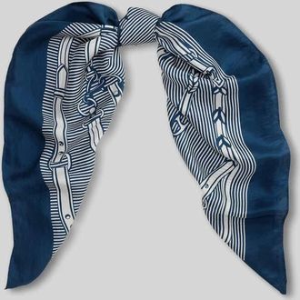 Lauren Ralph Lauren Tuch aus reiner Seide in Dunkelblau, Gr&ouml;&szlig;e 1