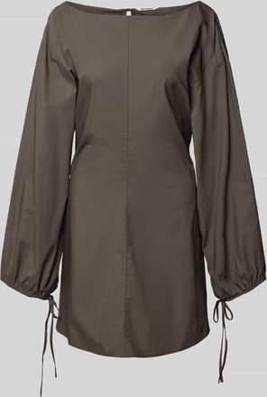 Weekday Minikleid mit U-Boot-Ausschnitt Modell Nile in Mittelbraun, Gr&ouml;&szlig;e XS