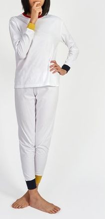 Sleepy Jones Helen Lounge Set in White Colorblock at Nordstrom, Size X-Small