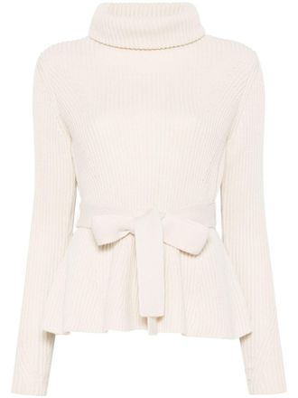 Zimmermann Illustration Peplum sweater - women - Wool - 1 - Neutrals