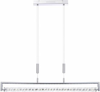 Globo Lighting Lampada a sospensione led lampada a sospensione bar design cromato regolabile in altezza h 160 cm soggiorno