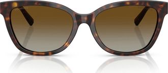 Tiffany & Co. 55mm Polarized Gradient Cat Eye Sunglasses in Havana/polar Brown Gradient at Nordstrom